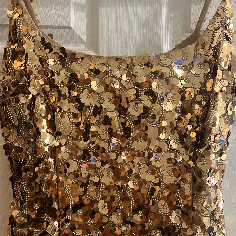 NADINE MERABI KARLIE GOLD DRESS - Picture 11 of 16